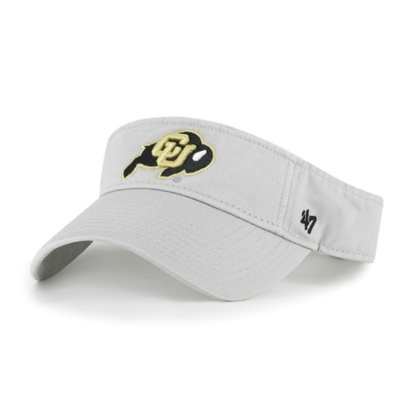 A light gray visor with an embroidered C-U Buffalo logo.
